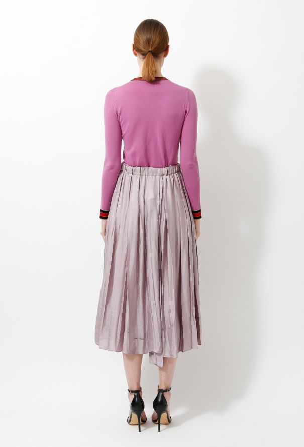 Gucci 2015 Pleated Silk Skirt - 4