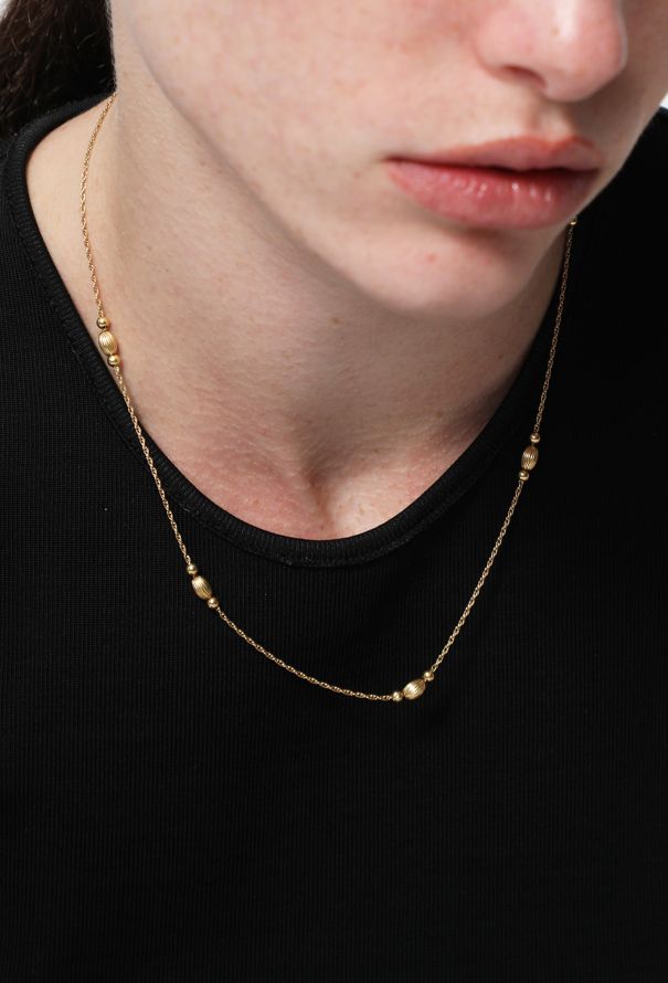 Vintage Fine Jewelry 18k Yellow Gold Delicate Necklace - 3