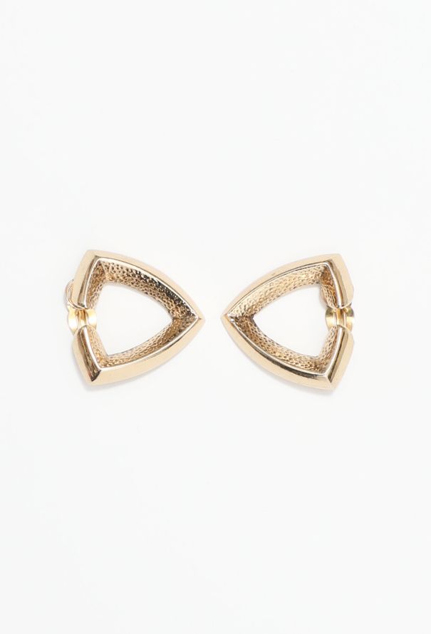 Saint Laurent Vintage Abstract Triangle Spring Earrings - 1