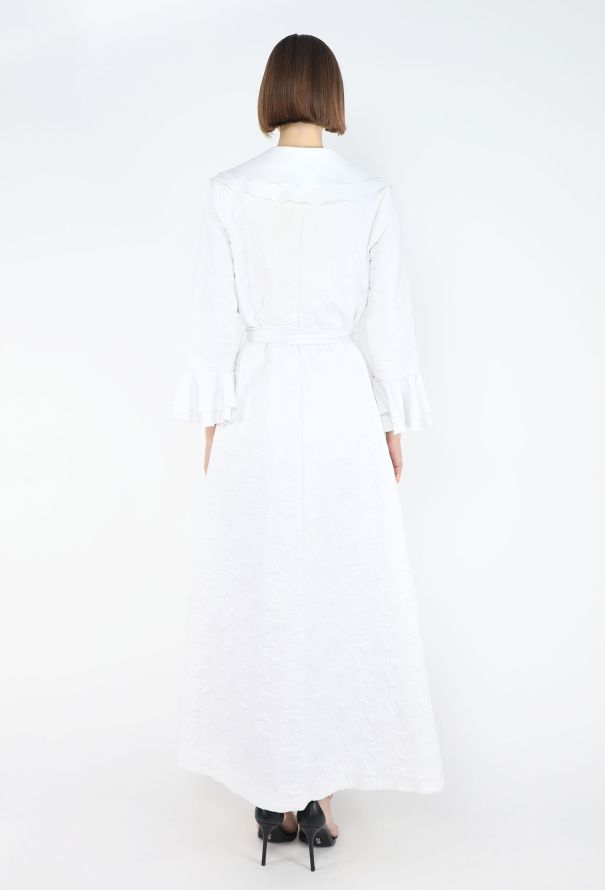 Dior Vintage Ruffled Jacquard Night Gown - 6