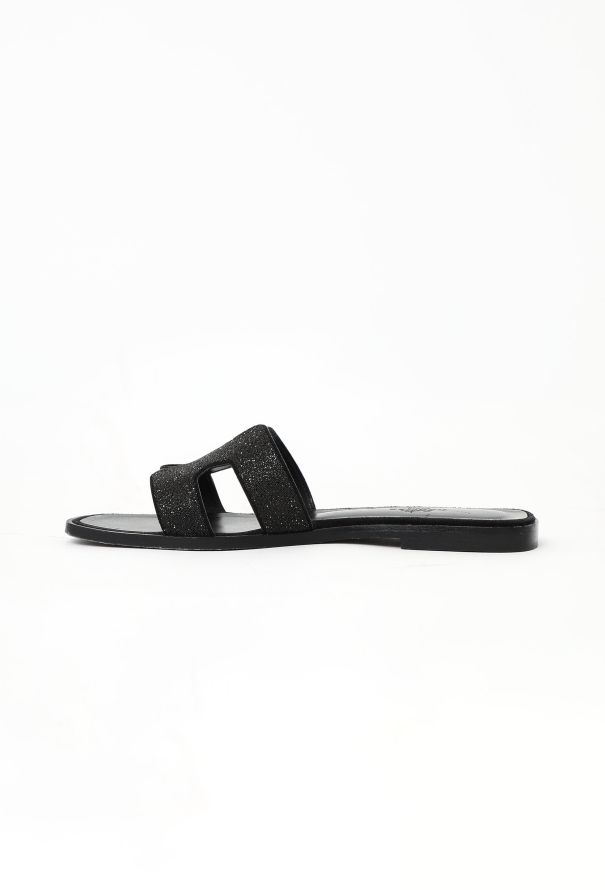Hermès Embellished Leather Oran Sandals - 3