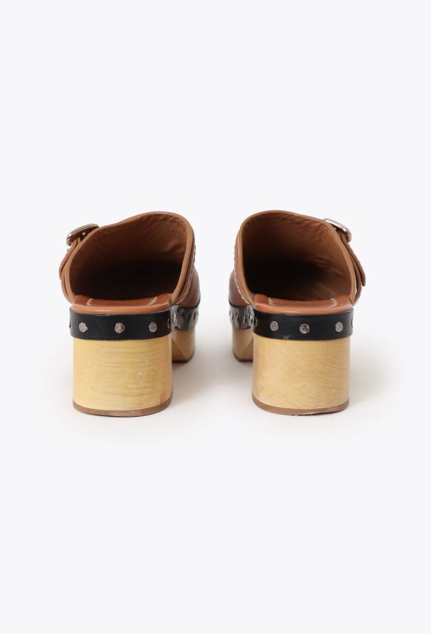 Prada S/S 2015 Studded Leather Clogs - 5
