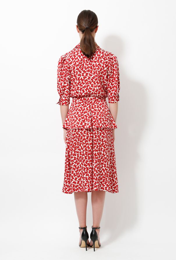 Exquisite Vintage Butterfly Printed Ensemble - 4