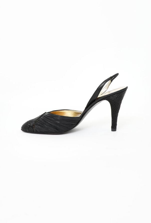 Chanel '80s Couture Embellished Slingbacks - 4