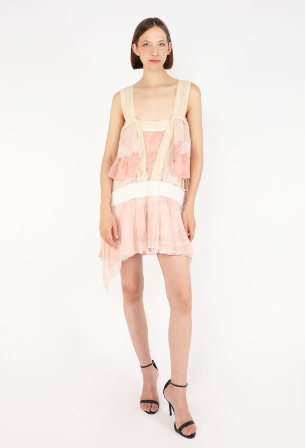 Louis Vuitton Lace & Chiffon Patchwork Dress, S/S 2007 - 4