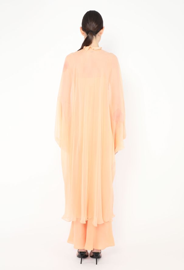 Halston ULTRA RARE Early '70s Chiffon Kaftan - 5