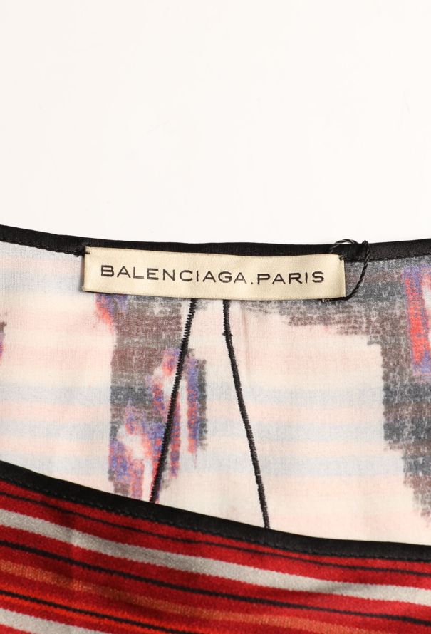 Balenciaga Iconic F/W 2007 Ikat Silk Dress - 6