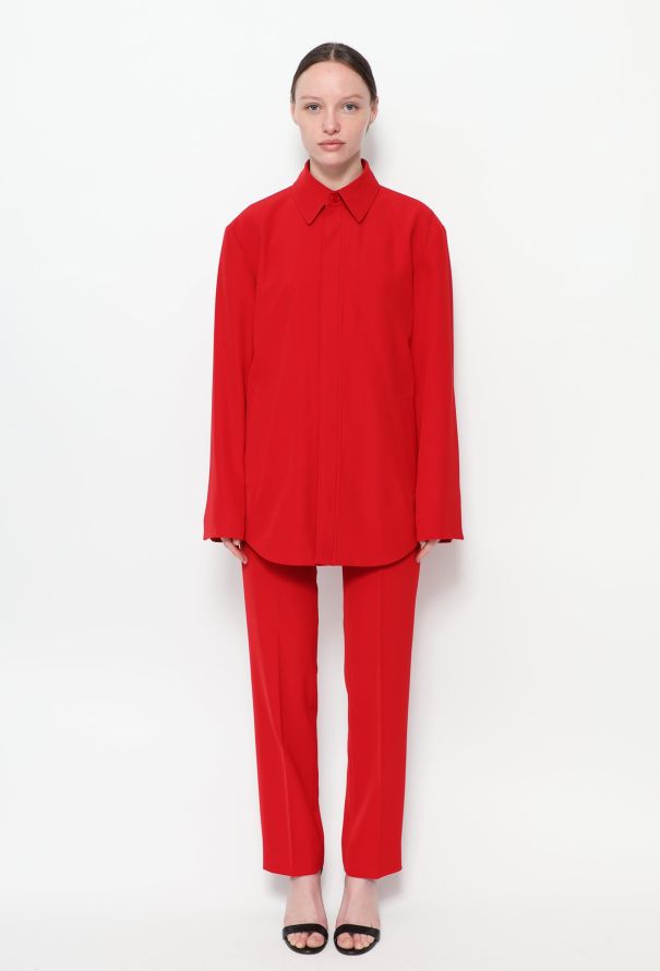 Balenciaga 2018 Scarlet Crêpe Ensemble - 3