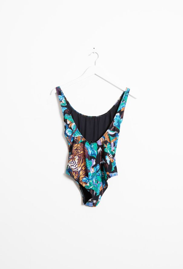 Modern Designers Kenzo S/S 2018 Re-Edition Tiger Print Swimsuit - 3