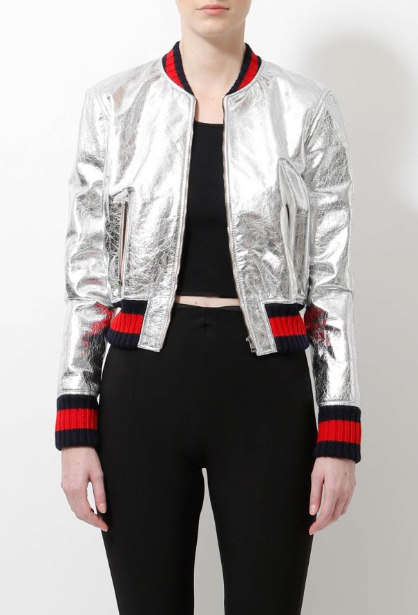 Gucci Resort 2016 Crackled Bomber Jacket - 3