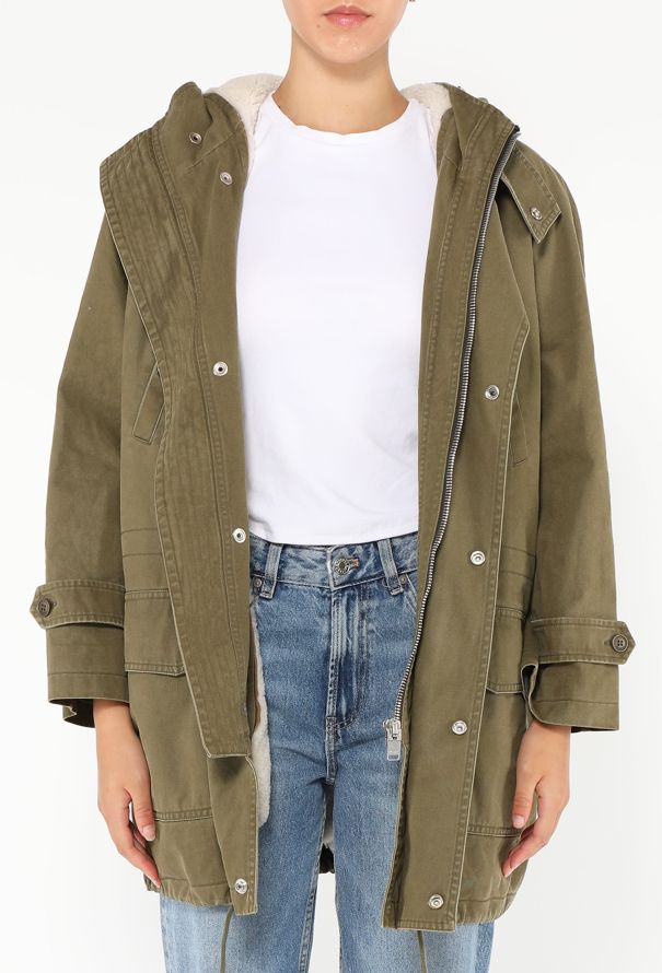 Saint Laurent 2015 Hooded Shearling Lined Parka - 4