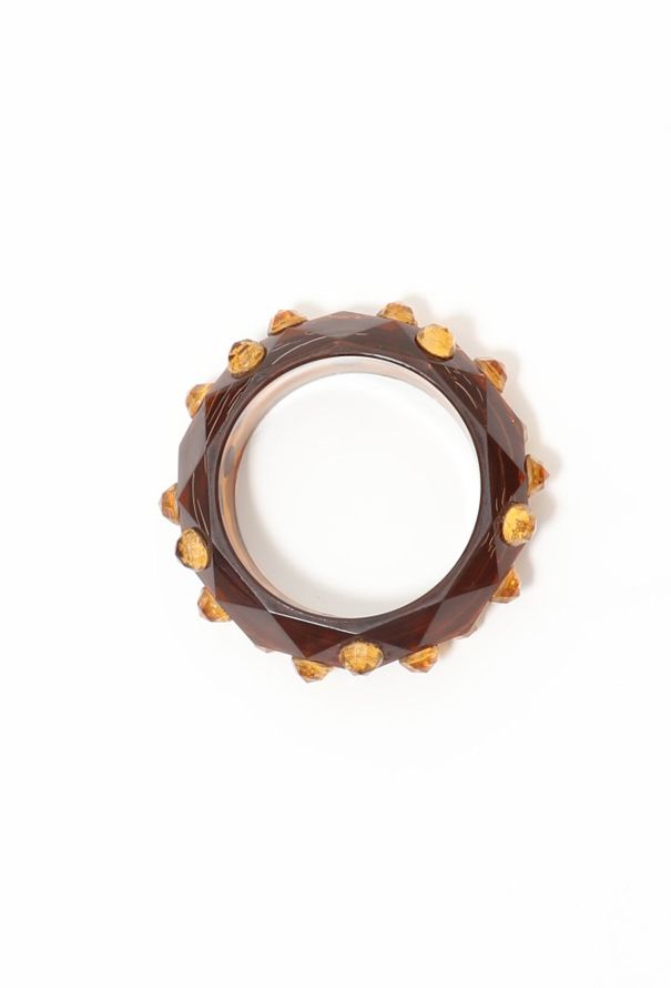 Exquisite Vintage 70s Studded Lucite Bracelet - 3