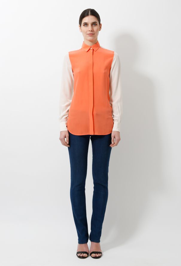 Céline Bicolor Silk Blouse - 2