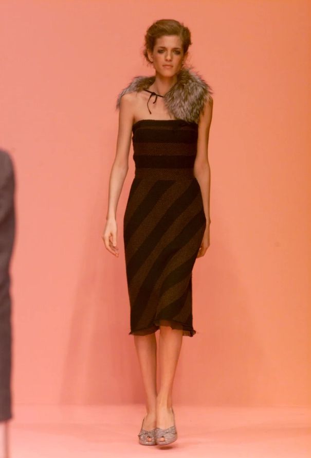 Prada F/W 2000 Striped Wool Dress - 2