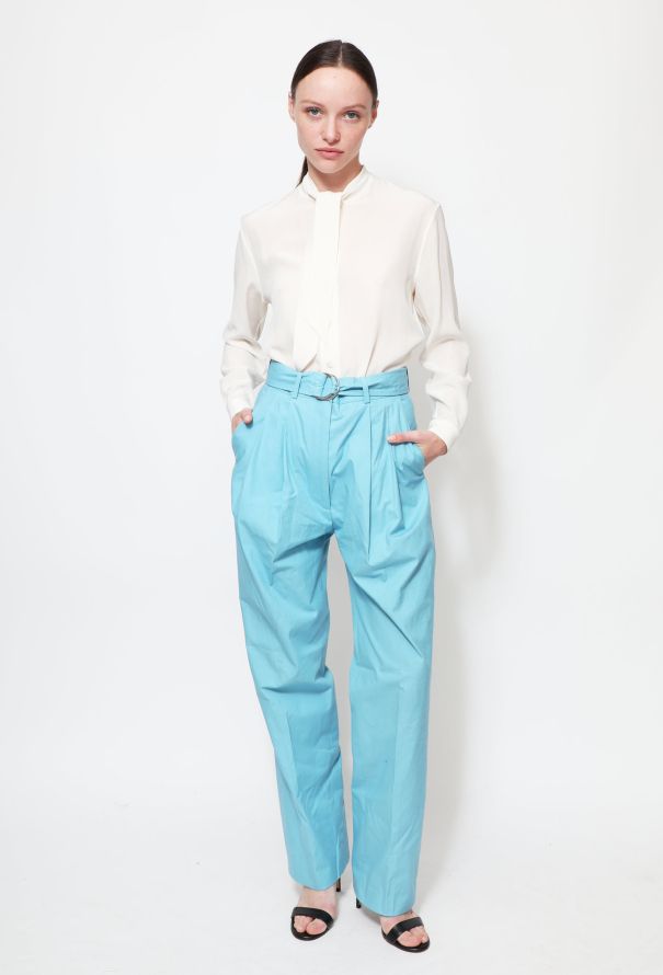 Céline Resort 2014 Belted Cotton Trousers - 4