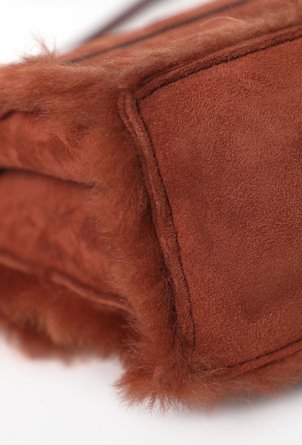 Loro Piana Suede & Shearling-Trim Pouch - 9