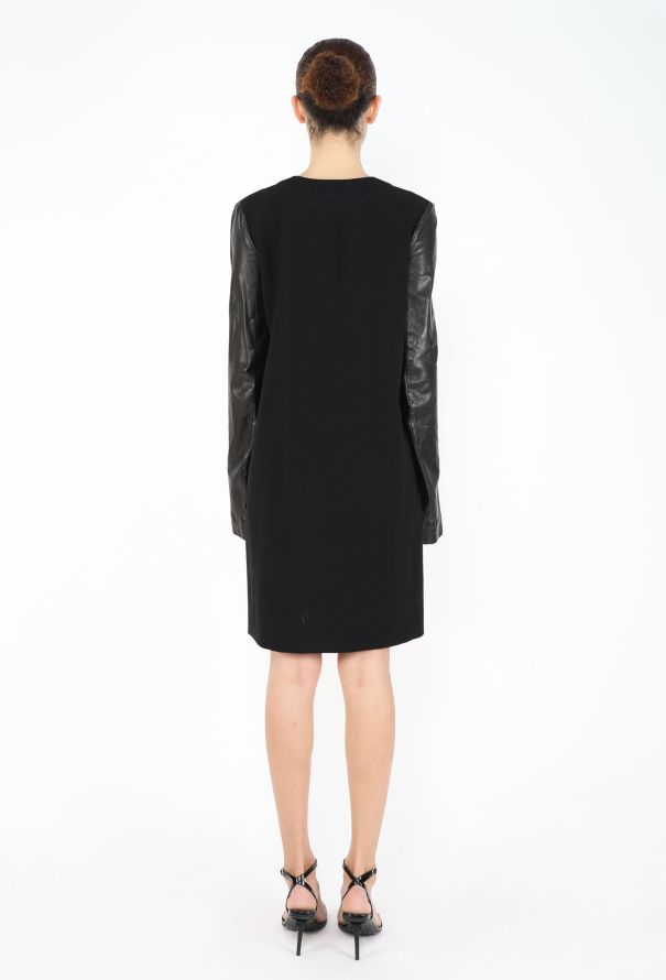 Céline Leather Trim Tunic Dress - 4