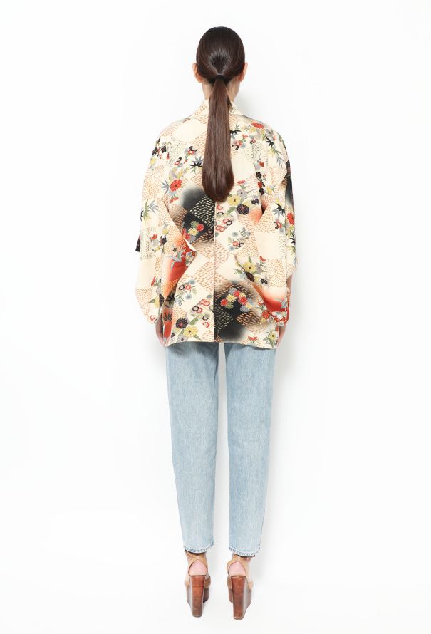 World Treasures Authentic Floral Jacquard Kimono - 5