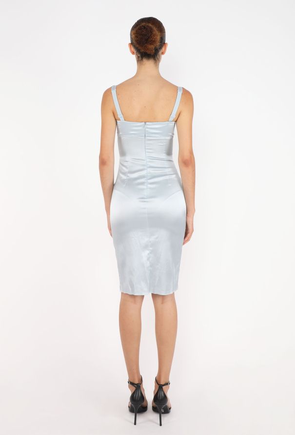 Dolce & Gabbana Ruched Lace-Up Tulle Dress, S/S 2019 - 7