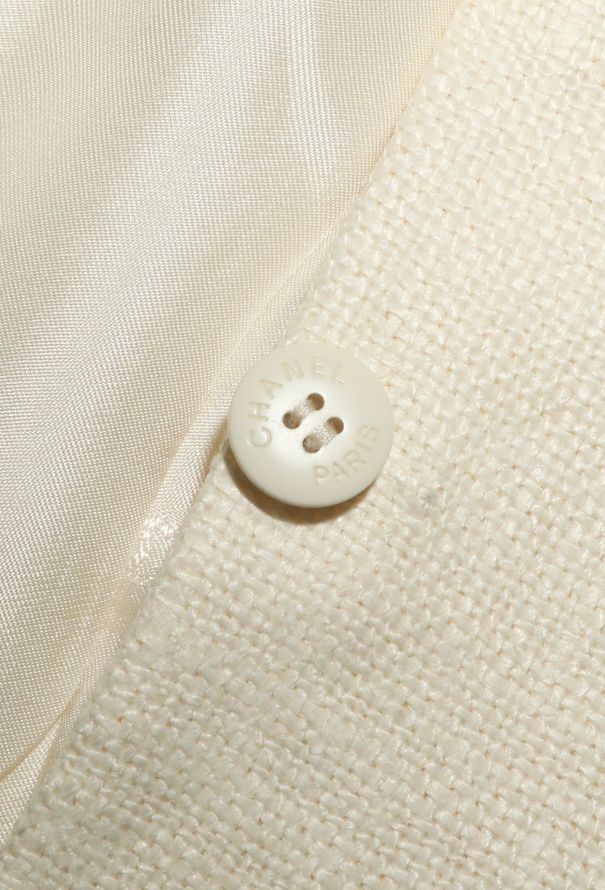 Chanel 1998 Linen 'CC' Button Jacket - 8