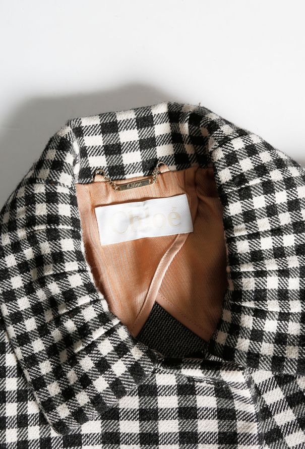 Chloé Pre-Fall 2012 Gingham Wool Jacket - 6