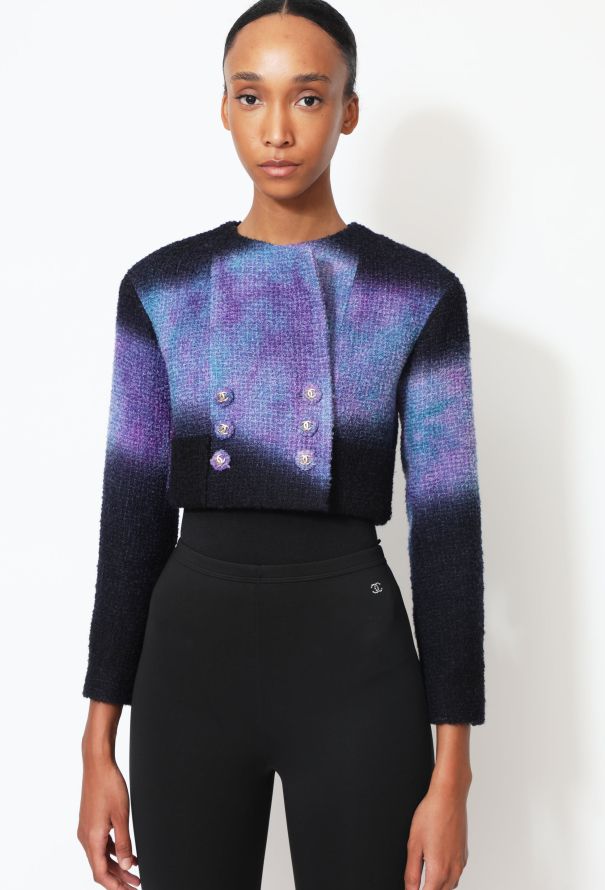 Chanel RARE Pre-Fall 2020 Tie-Dye 'CC' Tweed Jacket - 1