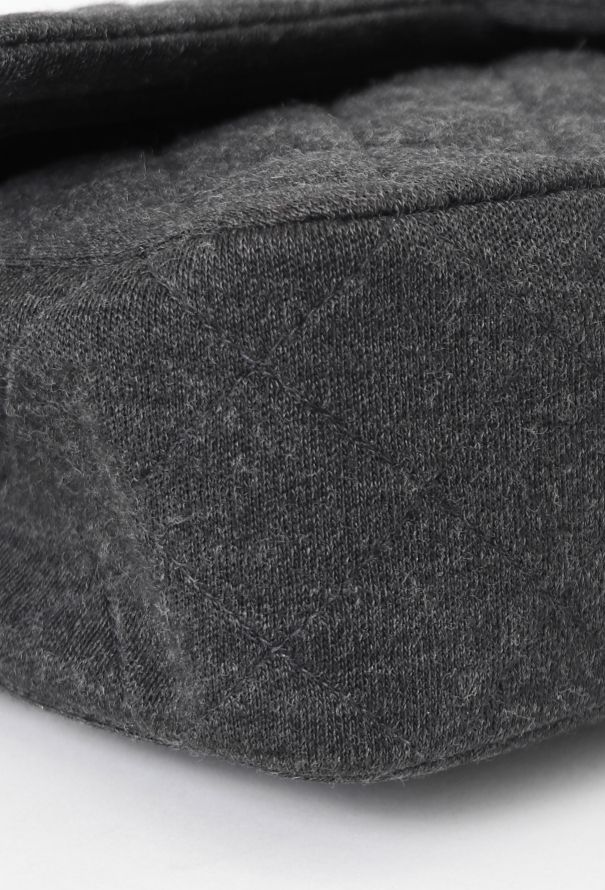 Chanel Grey Jersey Medium Timeless Bag - 10