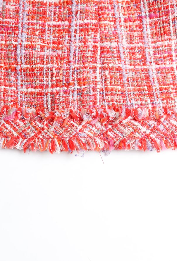 Chanel Spring 2004 Frayed Tweed Skirt - 6