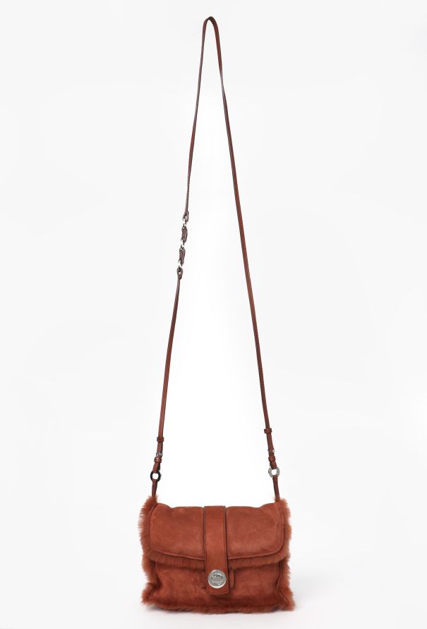 Loro Piana Suede & Shearling-Trim Pouch - 1