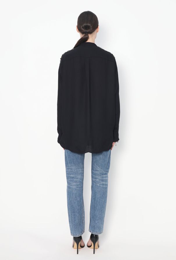 Chloé S/S 2013 Embellished Trim Silk Blouse - 5