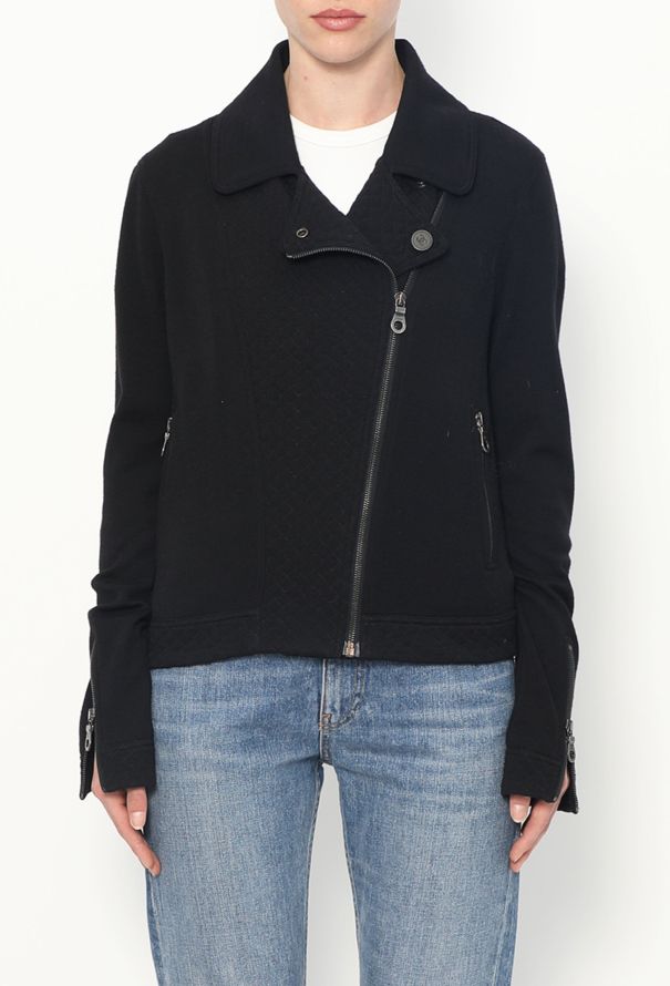 Chanel Quilted 'CC' Biker Jacket Black - 6