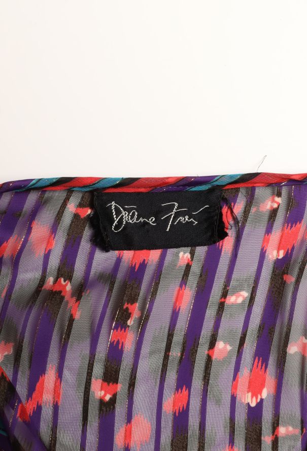 Diane Freis '80s Lamé Silk Dress - 6
