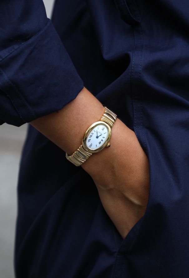 Cartier 18k Yellow Gold Baignoire Watch – Full Gold Bracelet - 4