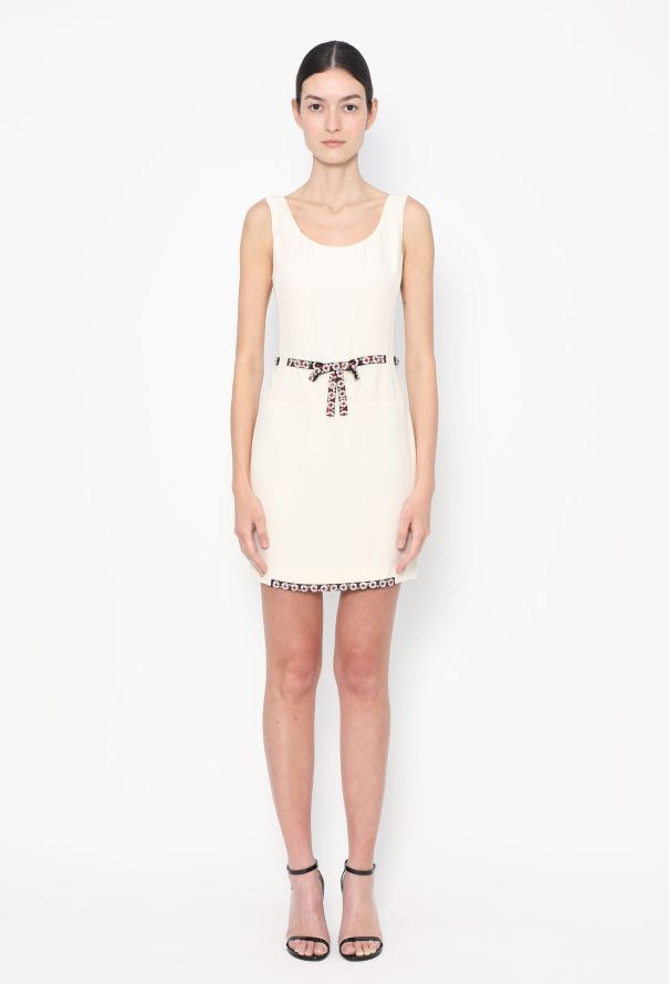 Prada Embellished Bow Crêpe Dress - 2