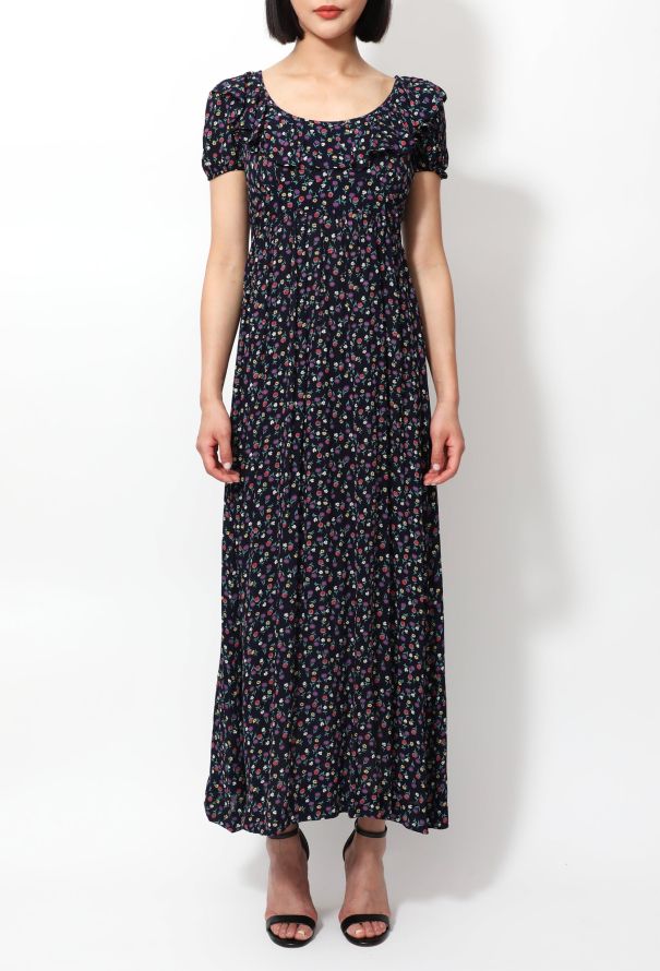 Exquisite Vintage Floral Print Dress - 3