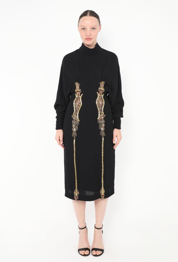 COLLECTOR Karl Lagerfeld F/W 1985 Embellished Dress - 1