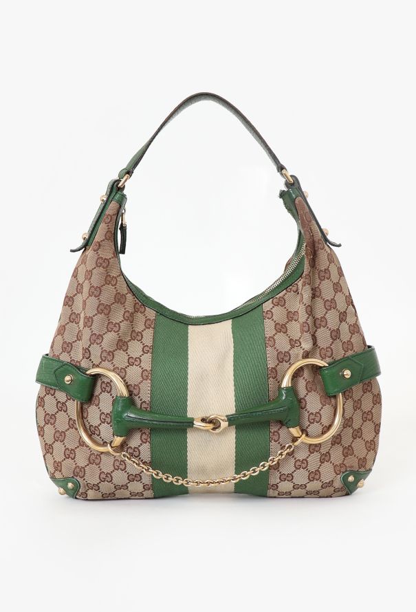 Gucci Monogram Horsebit Shoulder Bag - 1