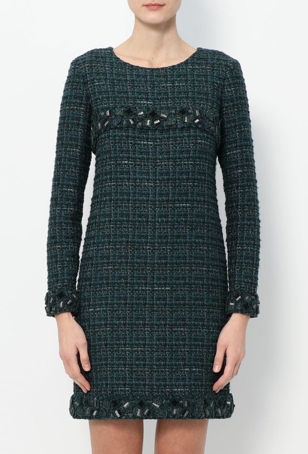 Chanel F/W 2012 Embroidered Tweed Dress - 3