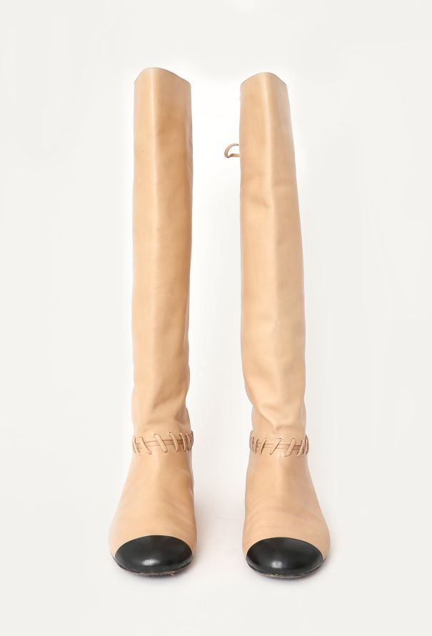 Chanel Resort 2011 Leather Lace-Up Boots - 4