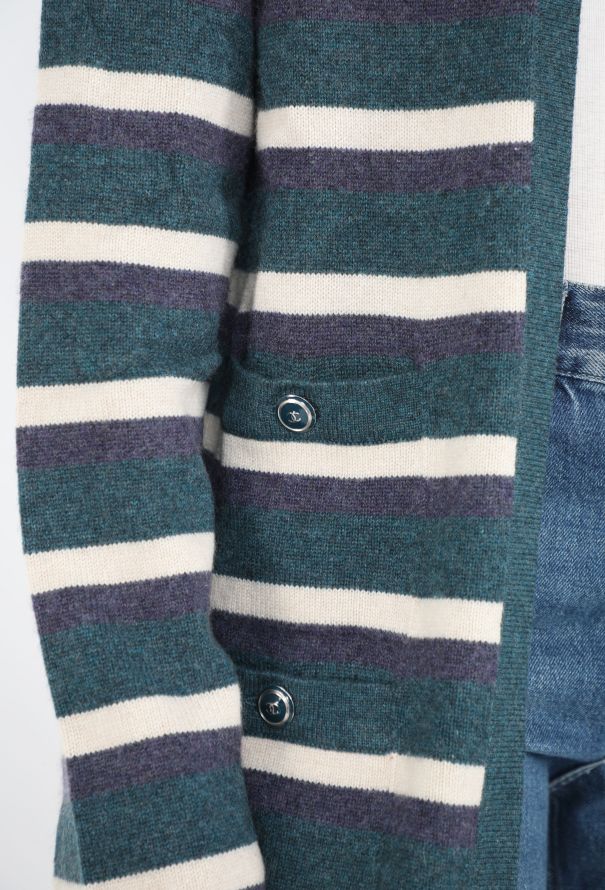Chanel Resort 2007 Striped Cashmere Cardigan - 5