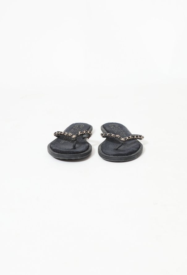 Chanel Chainlink 'CC' Slides - 4