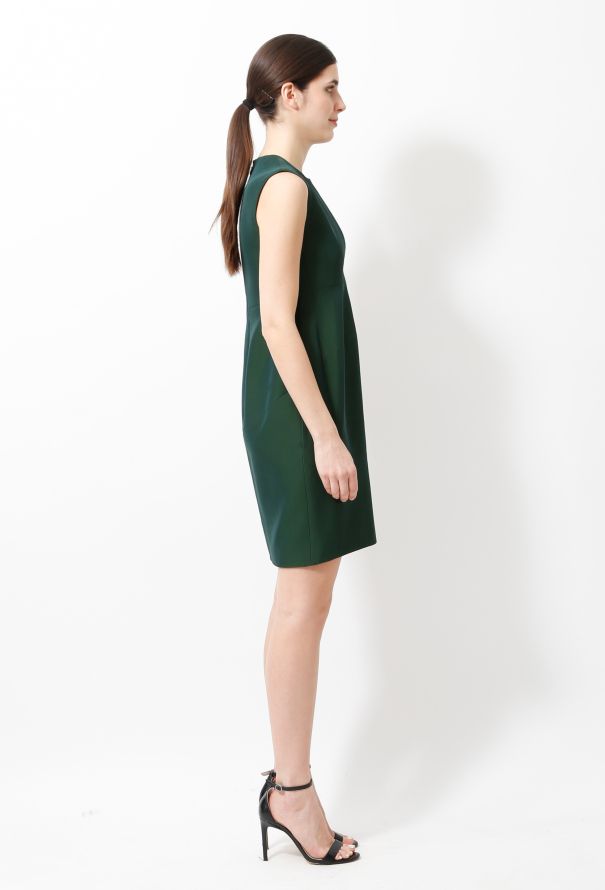 Céline Fitted V-Neck Dress - 4
