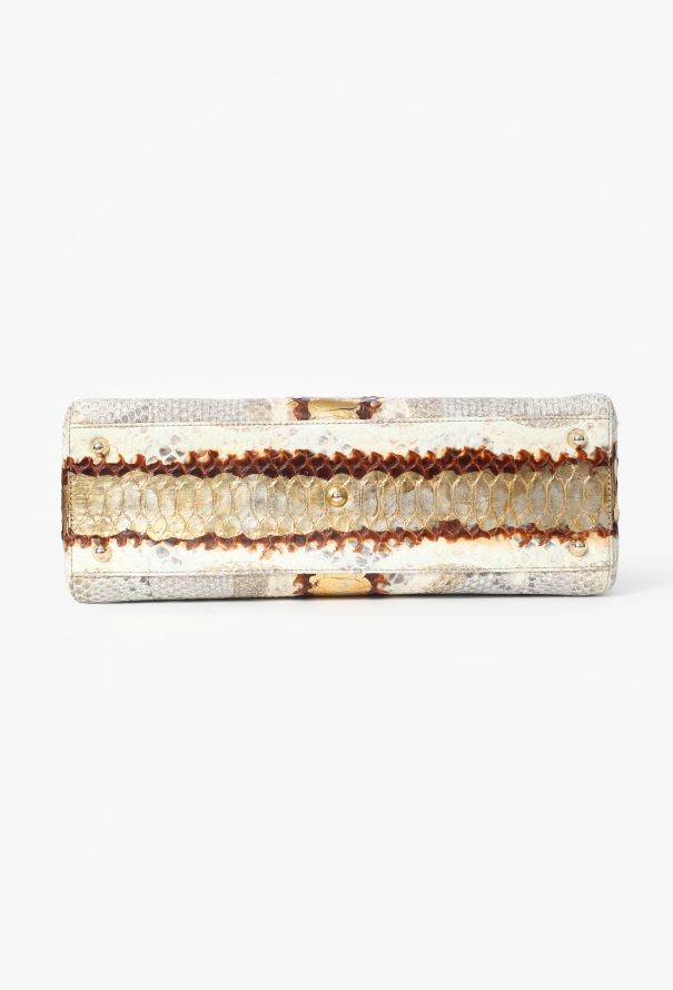 Dior Metallic Python Lady Dior Large Bag - 6