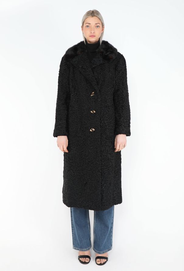 1950s Astrakhan & Mink Fur Coat - 2