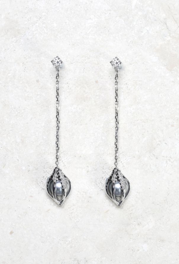 Mellerio 18k Gold, Tahitian Pearl & Diamond Earrings - 1