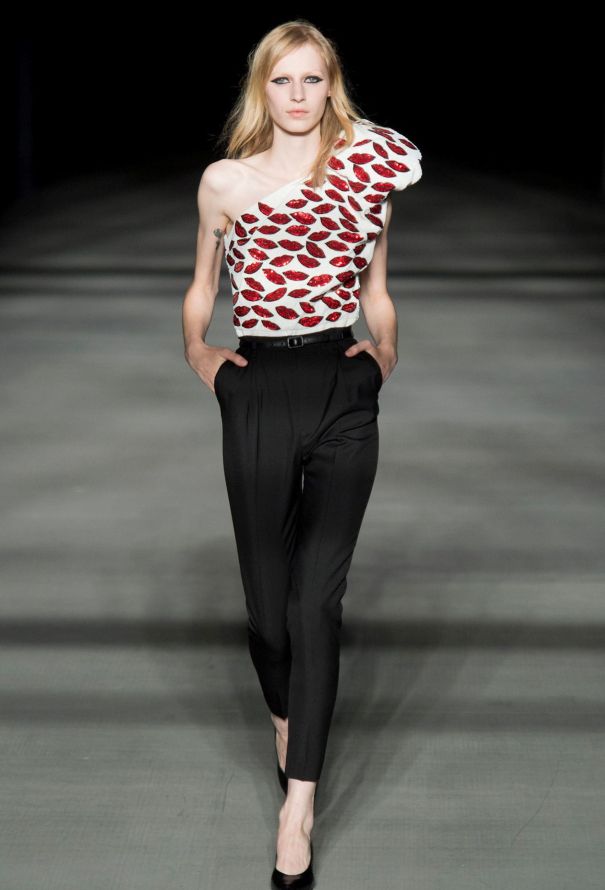 Saint Laurent Iconic S/S 2014 Sequin Lip Top - 2
