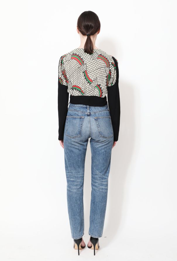 Ossie Clark COLLECTOR '70s Deco Print Crêpe Top - 4