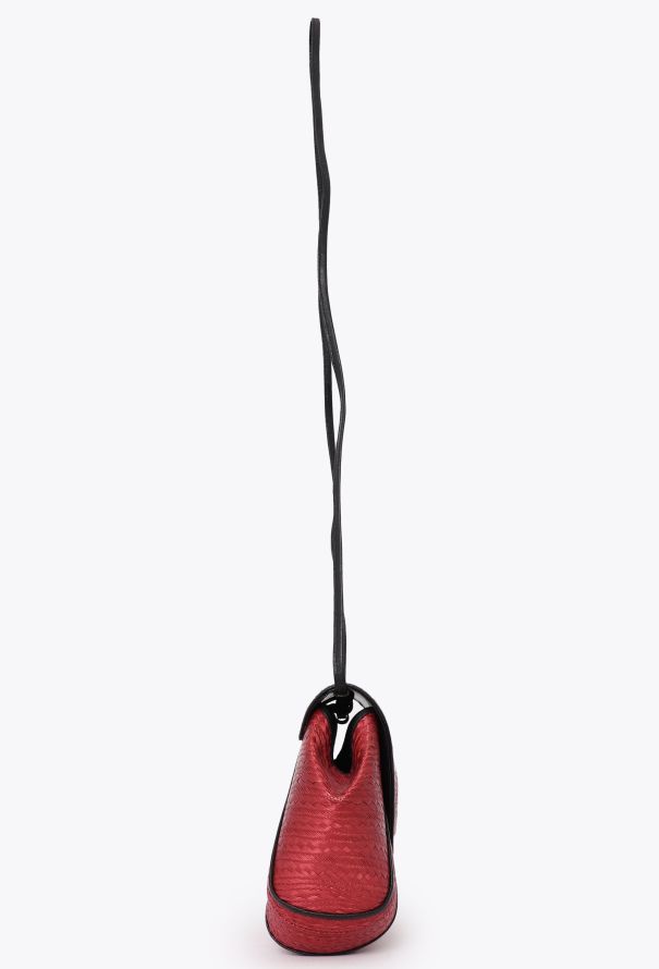 Saint Laurent Vintage Red Raffia Bag - 4