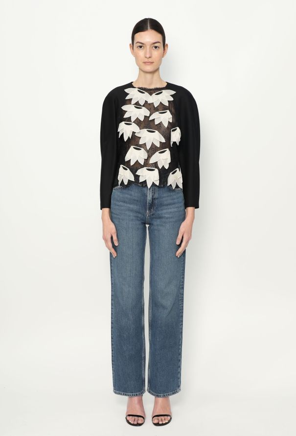 Chloé Floral Appliqué Lace Top - 2