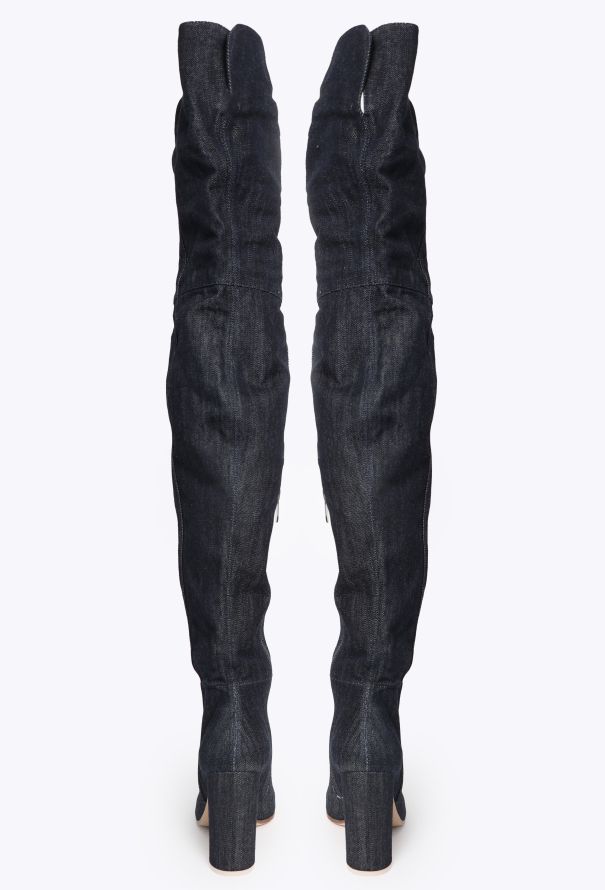 Gianvito Rossi Denim Thigh-High Boots - 4